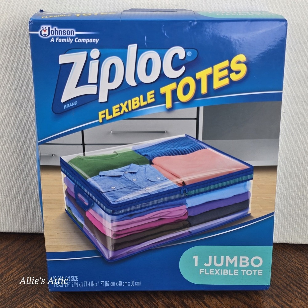 NEW Ziploc Flexible Tote Jumbo Large 22 Gallon Storage Bag 1 Count